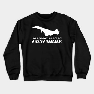 Aerospatiale-BAC Concorde Silhouette Print (White) Crewneck Sweatshirt